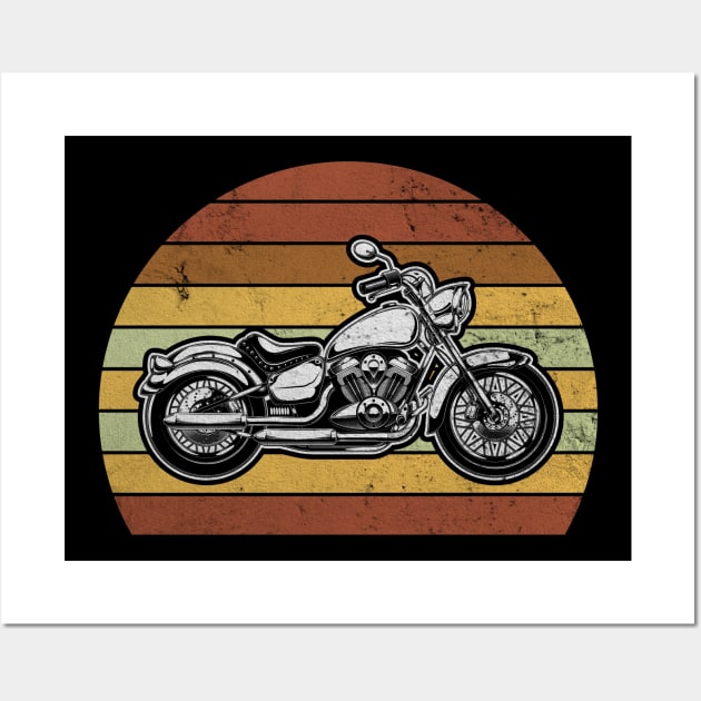 Motorbike Motorcyclist Sunshine Vintage Wall Art by Print-Dinner